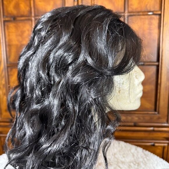 Pazazz PL-Judi Designer Collection 27" Lace Front Wavy Color 1B Synthetic Wig - Picture 8 of 16